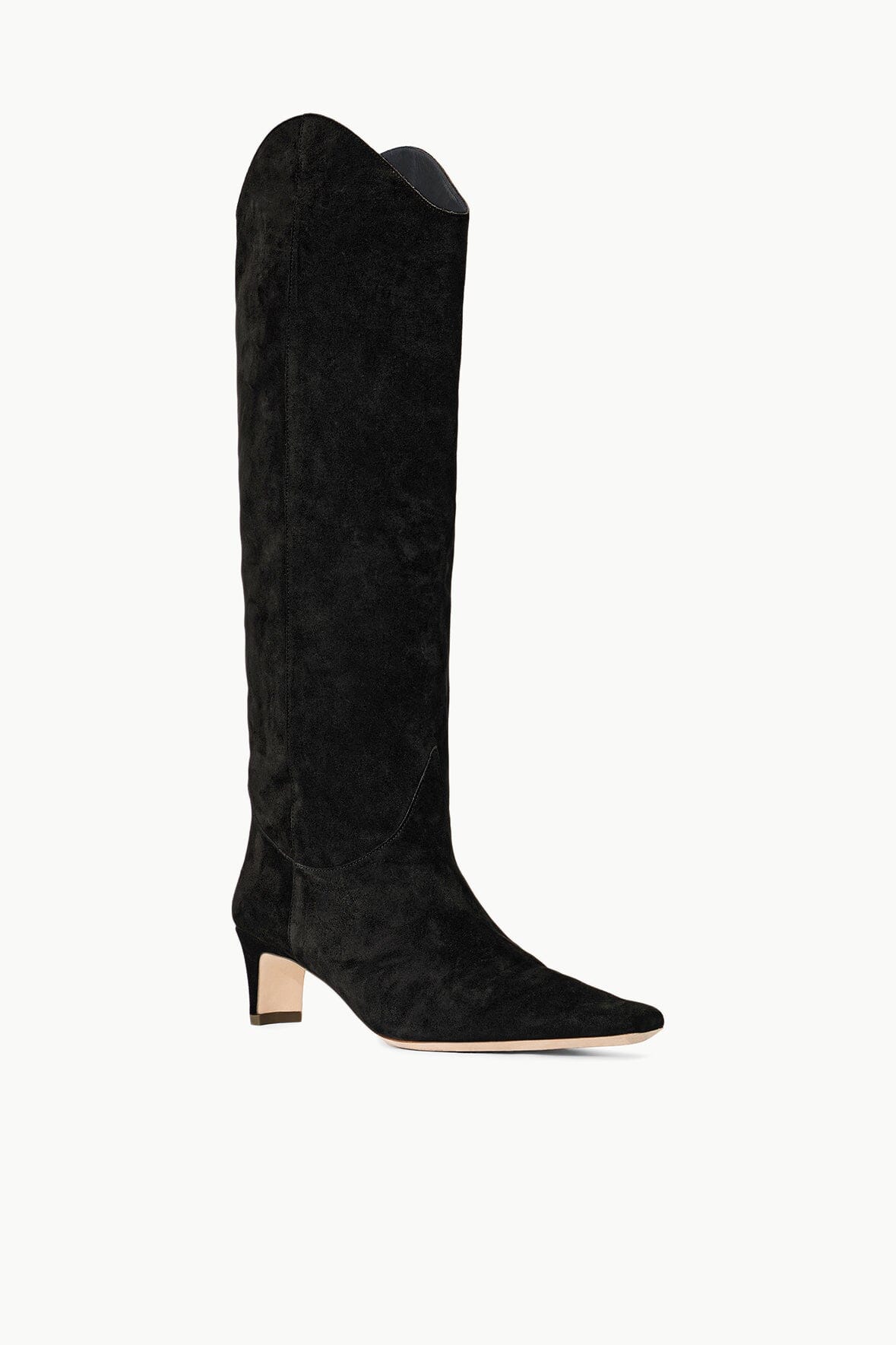Western Wally Boot Black Suede | STAUD Everyday