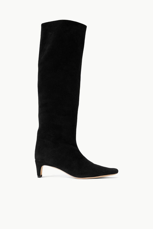 Wally Boot Black Suede | STAUD New