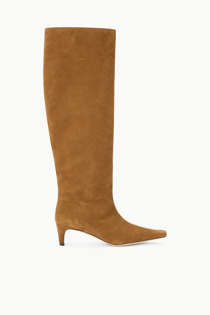 Wide Shaft Wally Boot Tan Suede | STAUD New