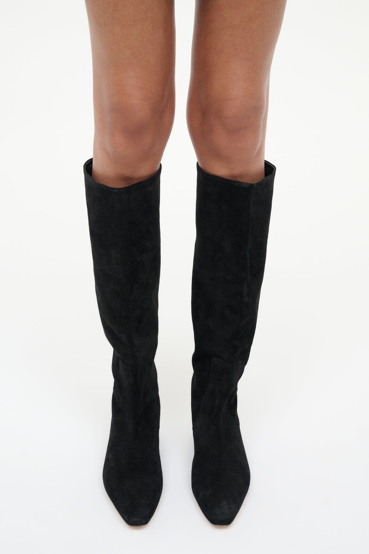 Wally Flat Boot Black Suede | STAUD Signature