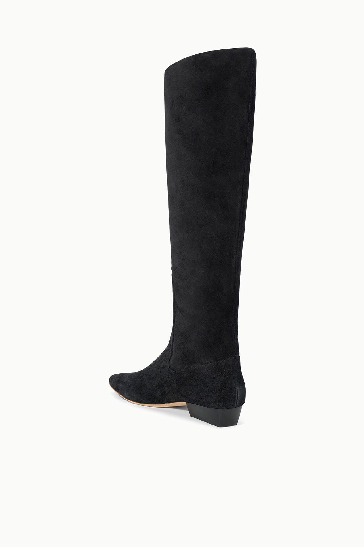 Wally Flat Boot Black Suede | STAUD Signature