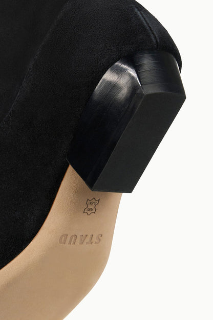 Wally Flat Boot Black Suede | STAUD Signature