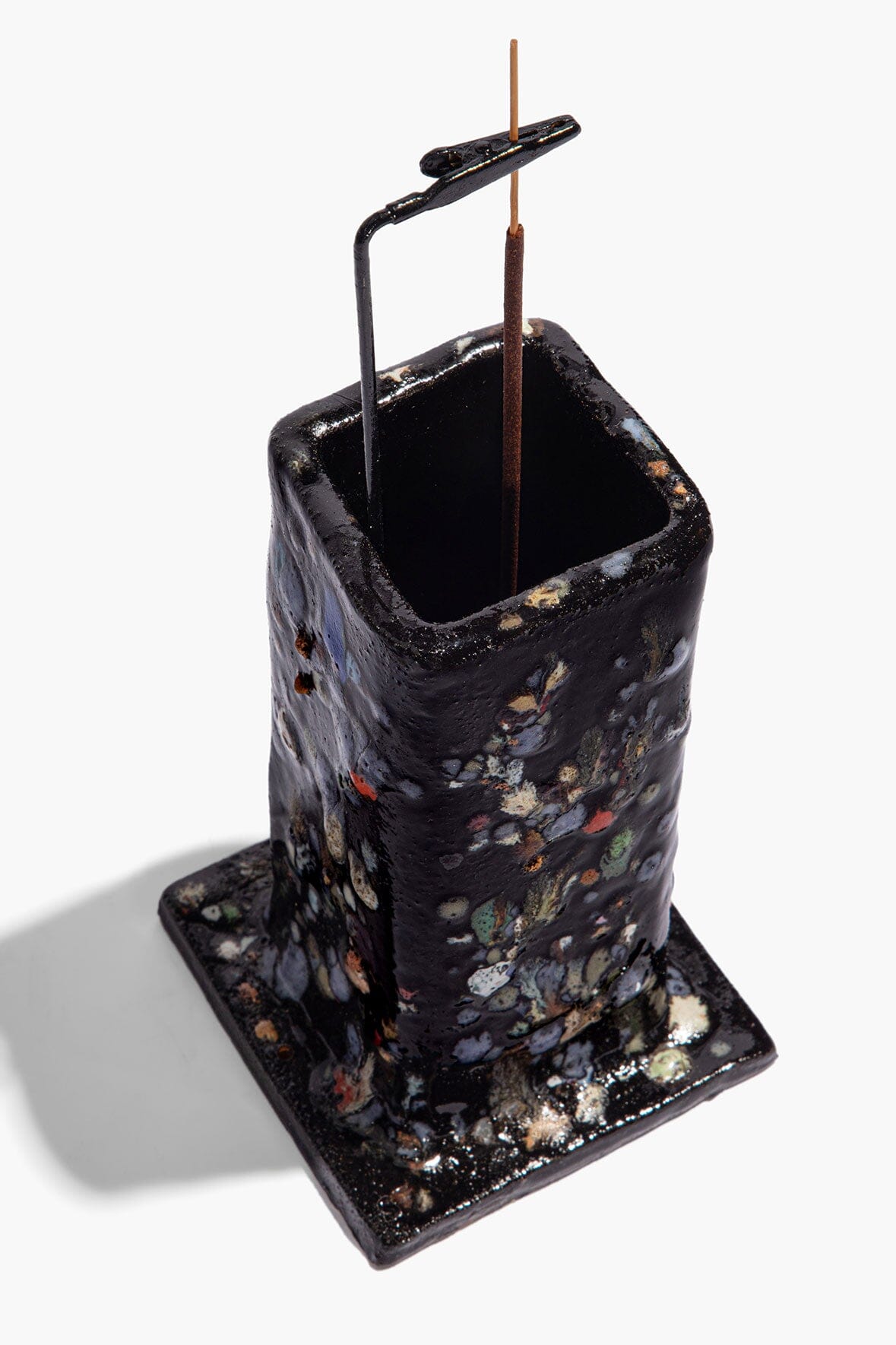 Ceramic Tower Incense Holder Midnight Confetti Glaze | STAUD Discount