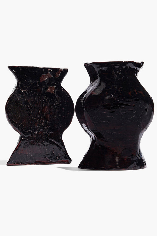 Ceramic Vase Bookends Black | STAUD Exclusive