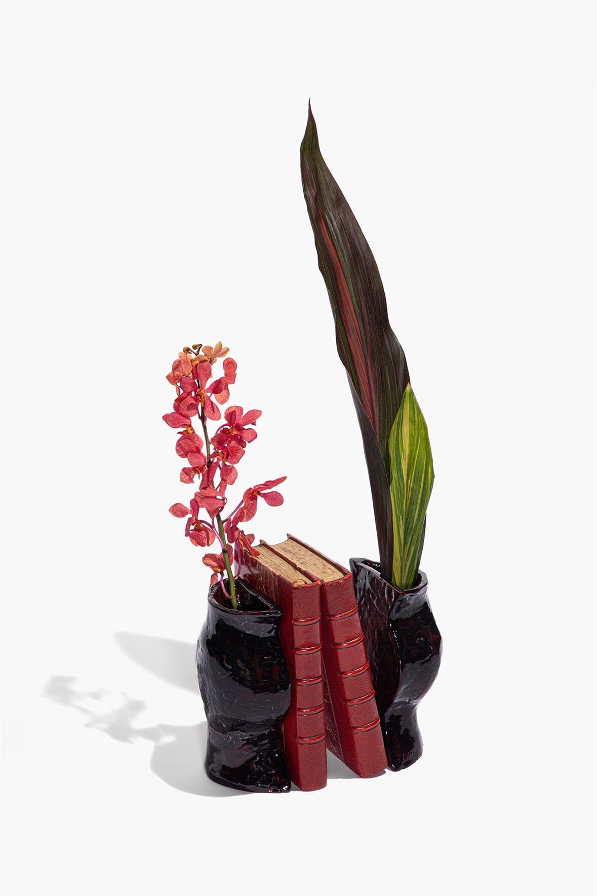 Ceramic Vase Bookends Black | STAUD Exclusive