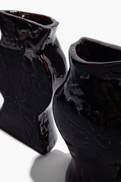 Ceramic Vase Bookends Black | STAUD Exclusive