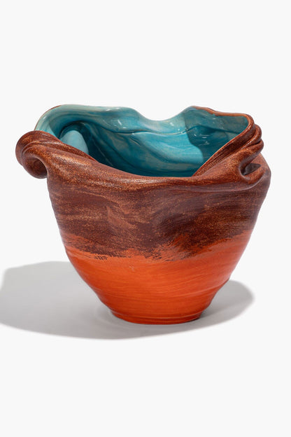 Sunken Vase Red Multi Glaze | STAUD Featured