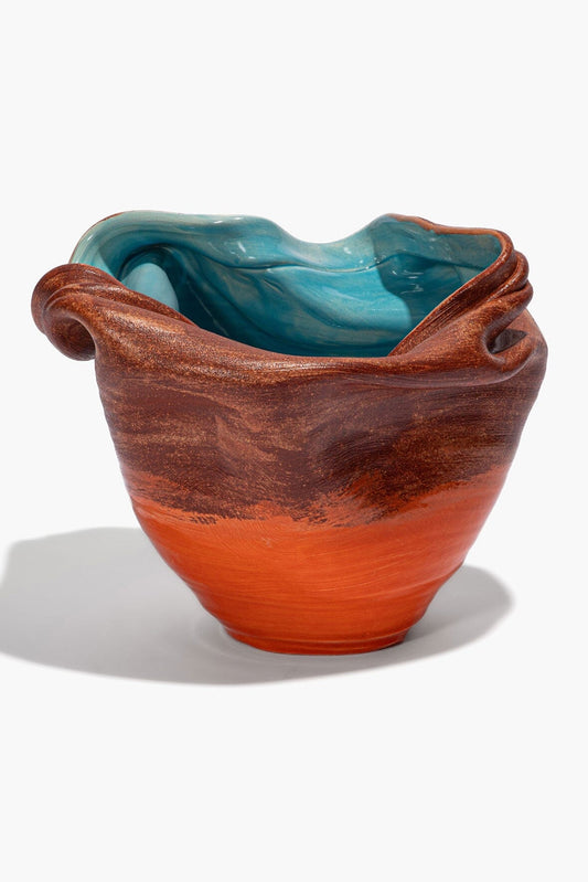 Sunken Vase Red Multi Glaze | STAUD Featured