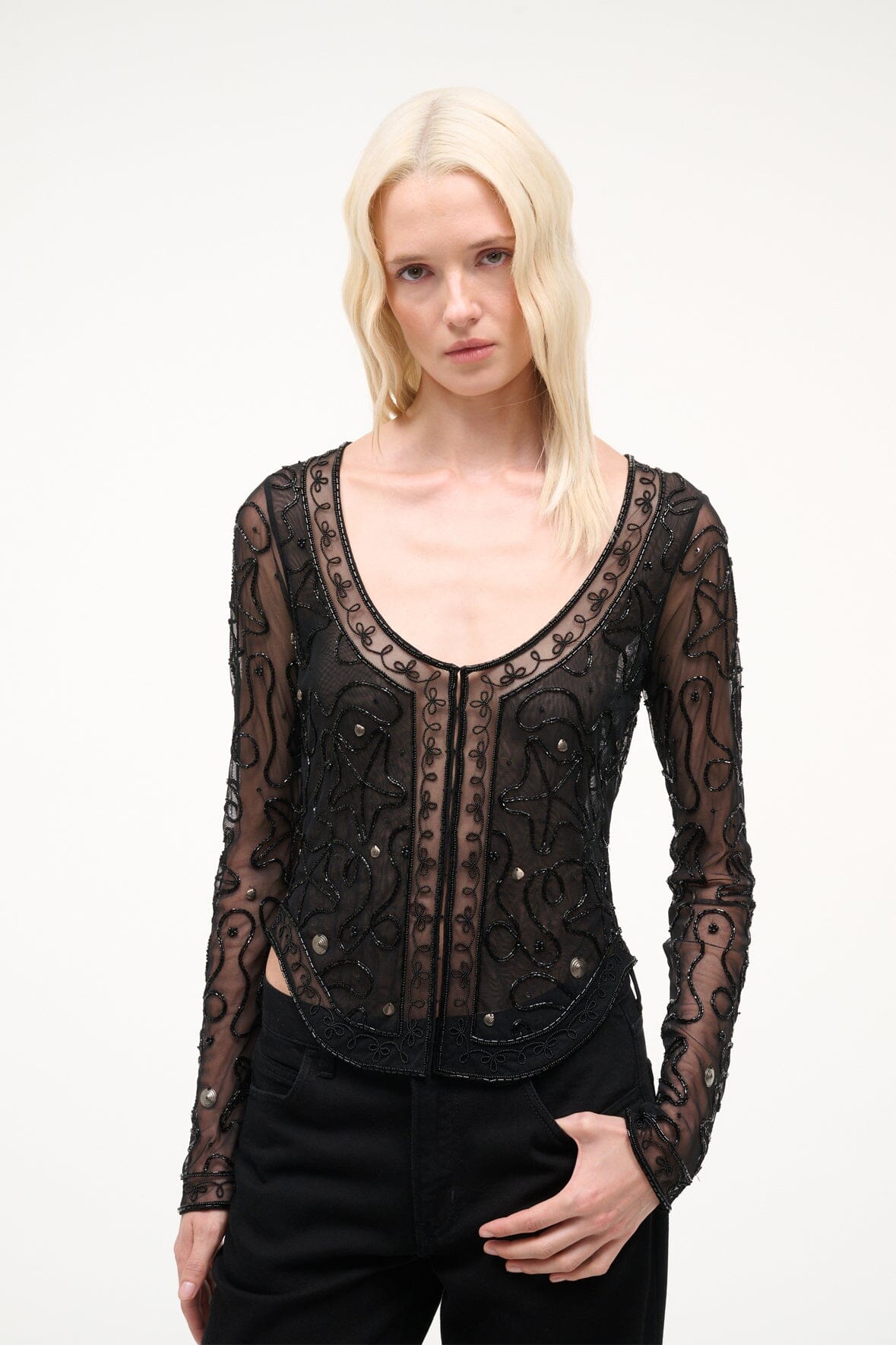 Mila Top Black Starfish | STAUD Latest