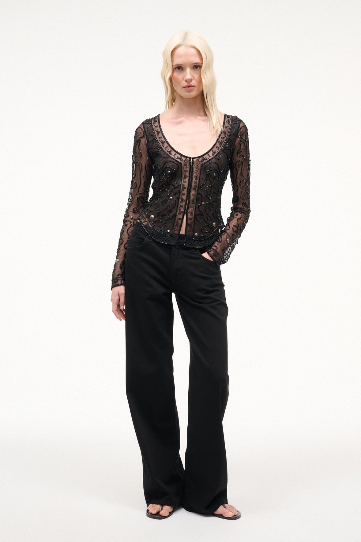 Mila Top Black Starfish | STAUD Latest