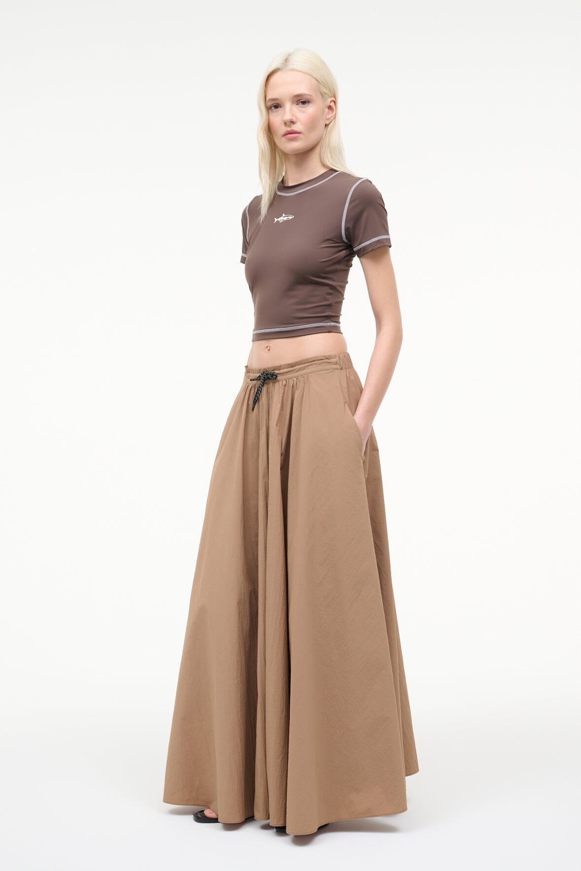 Eden Maxi Skirt Desert | STAUD Trusted