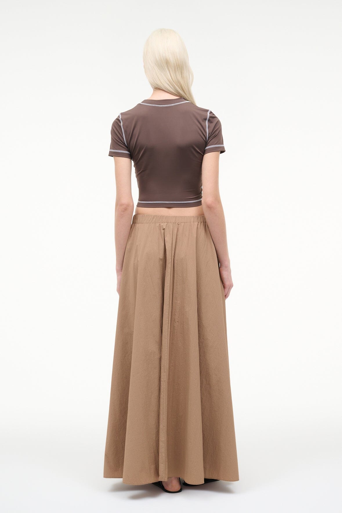 Eden Maxi Skirt Desert | STAUD Trusted