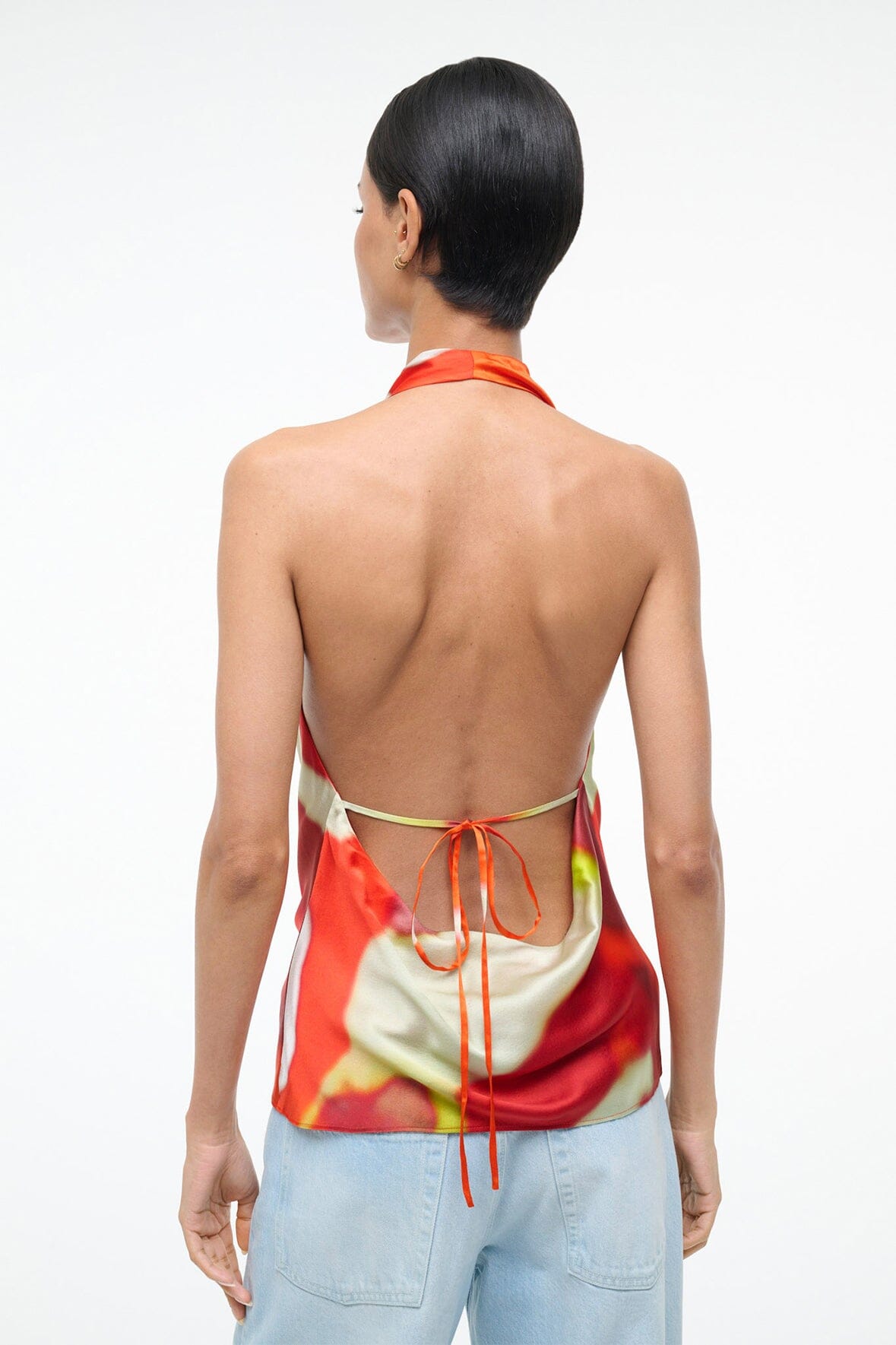 Liora Silk Top Red Zone | STAUD Trending