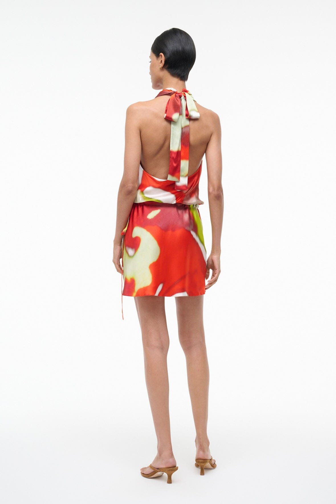 Liora Silk Dress Red Zone | STAUD Great Value