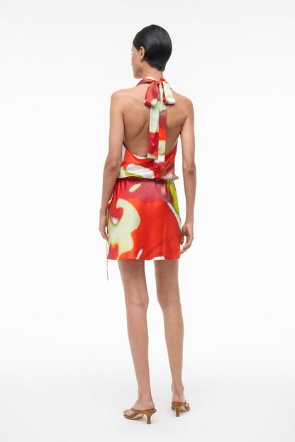Liora Silk Dress Red Zone | STAUD Great Value