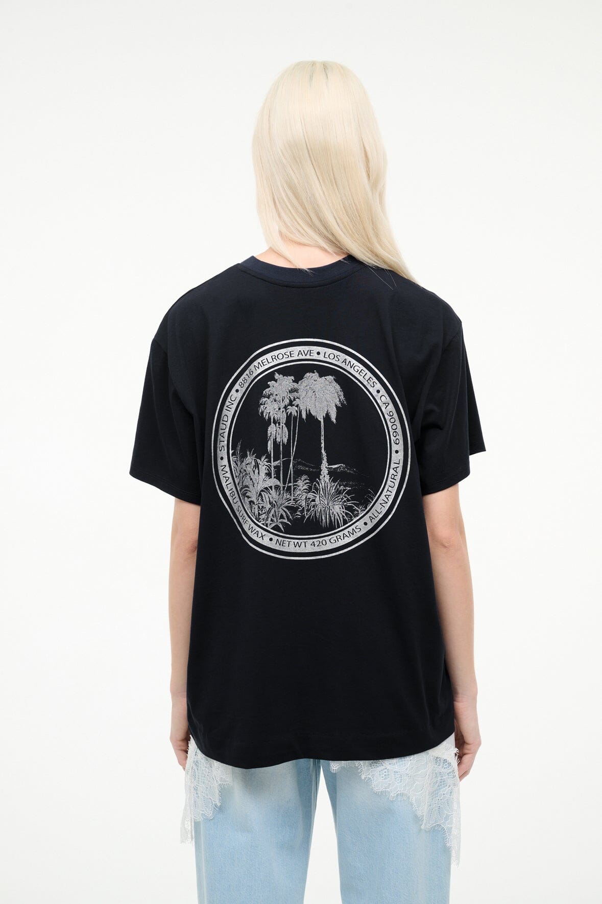 Newport Oversized Tee Good Vibes | STAUD Essential