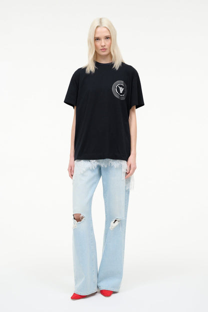 Newport Oversized Tee Good Vibes | STAUD Essential
