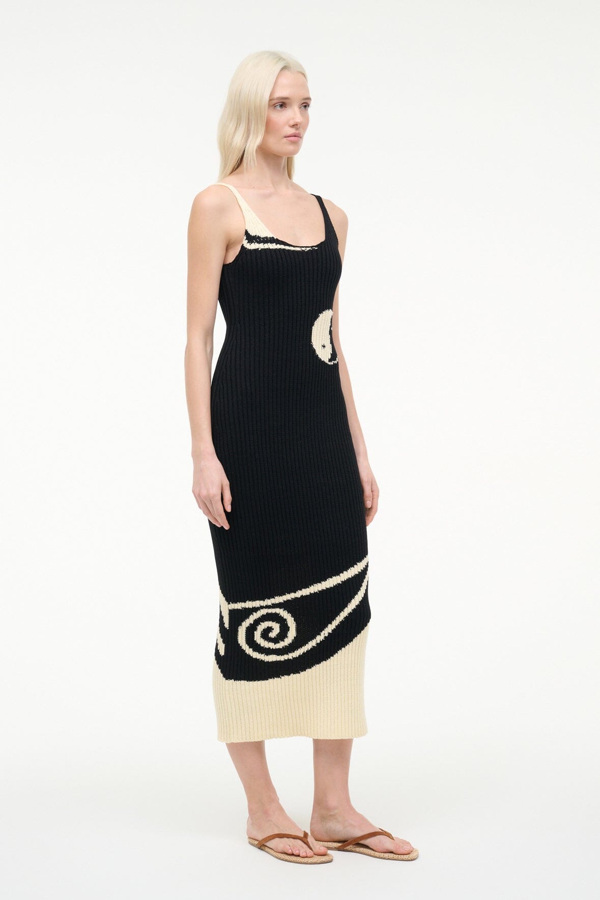 Leta Dress Black Ivory | STAUD Discount