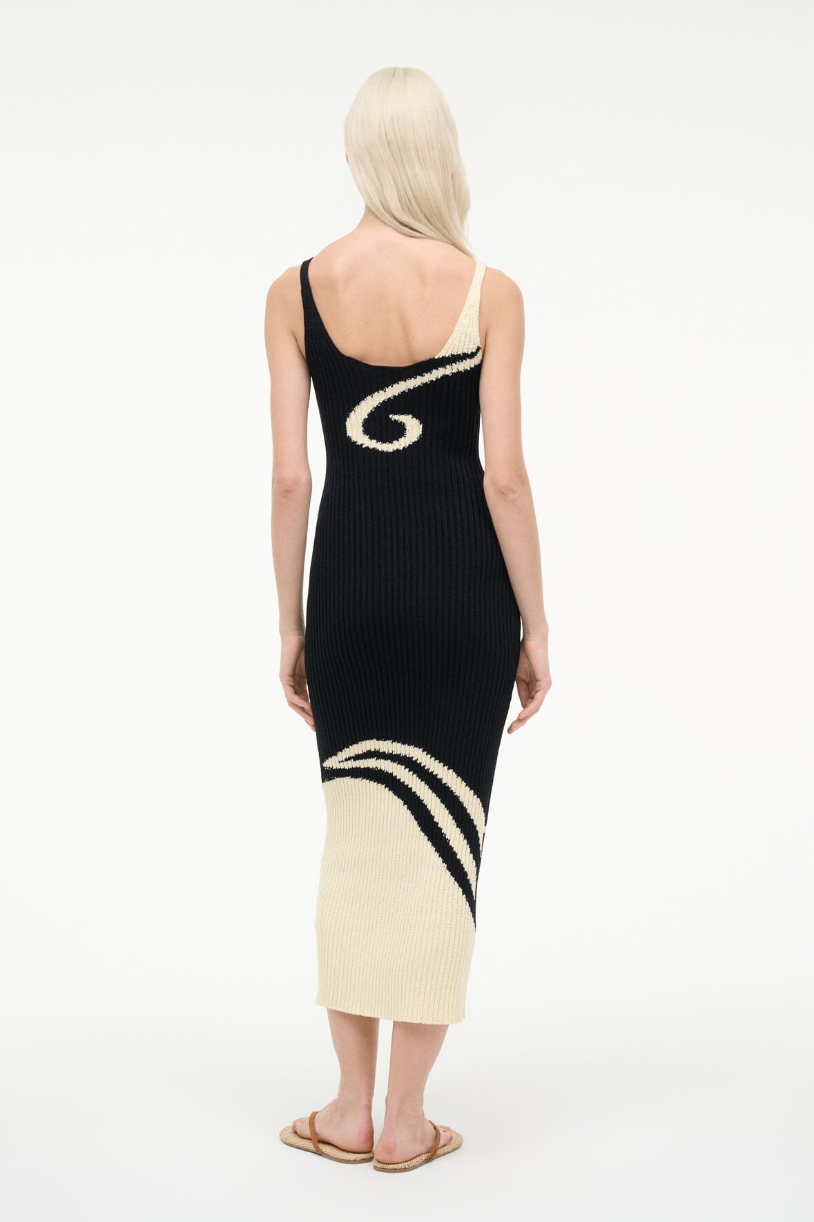 Leta Dress Black Ivory | STAUD Discount