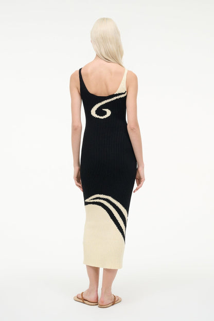 Leta Dress Black Ivory | STAUD Discount