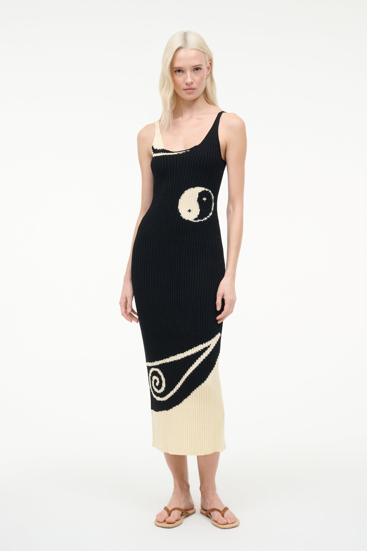 Leta Dress Black Ivory | STAUD Discount