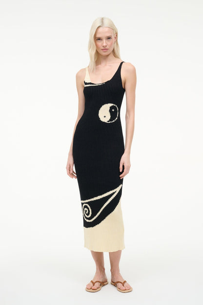 Leta Dress Black Ivory | STAUD Discount