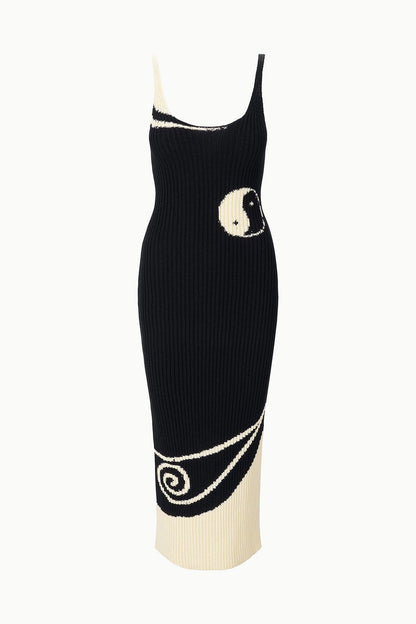 Leta Dress Black Ivory | STAUD Discount