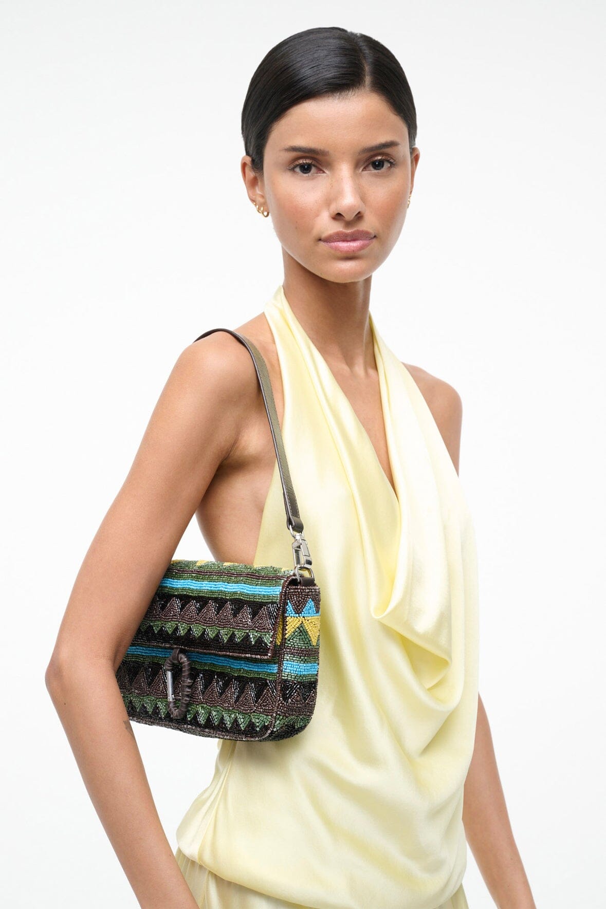 Timmy Convertible Shoulder Bag Happy Sack Beading | STAUD Sale