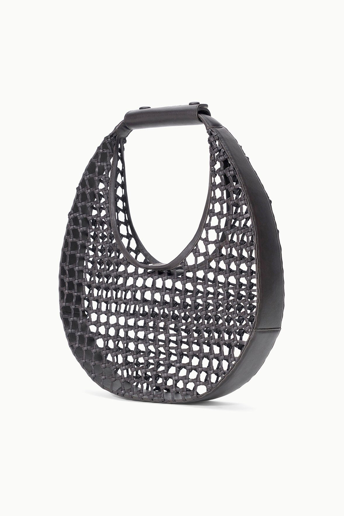 Moon Hand-Knotted Tote Bag Espresso | STAUD Trending