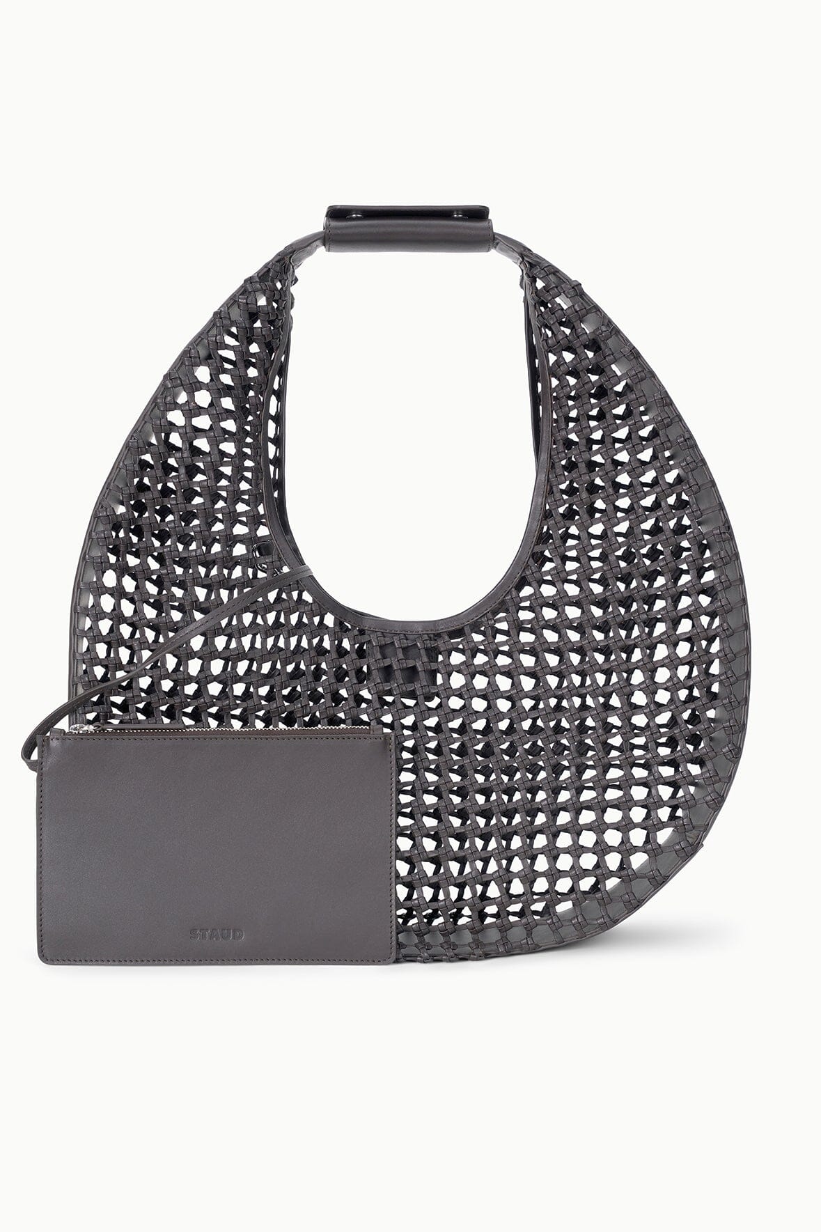 Large Moon Hand-Knotted Bag Espresso | STAUD Essential