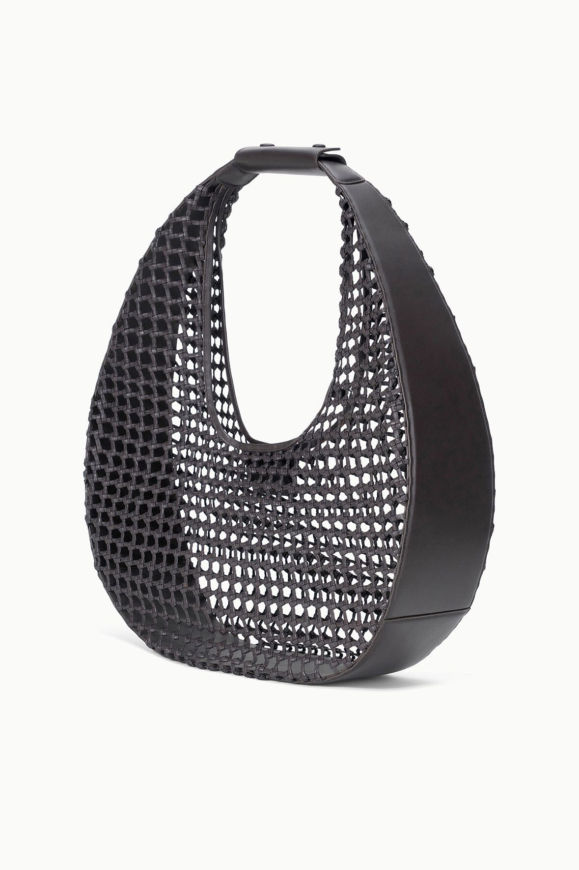 Large Moon Hand-Knotted Bag Espresso | STAUD Essential