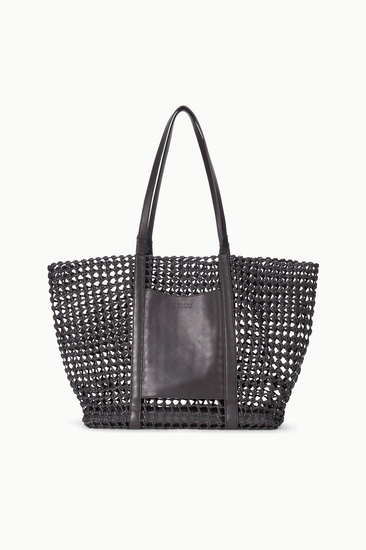 Getaway Hand-Knotted Tote Bag Espresso | STAUD New