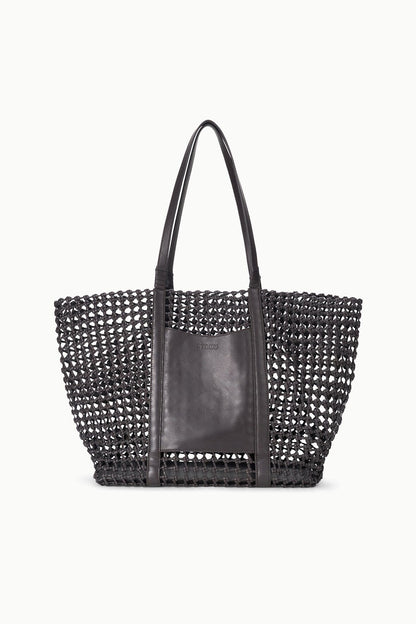 Getaway Hand-Knotted Tote Bag Espresso | STAUD New