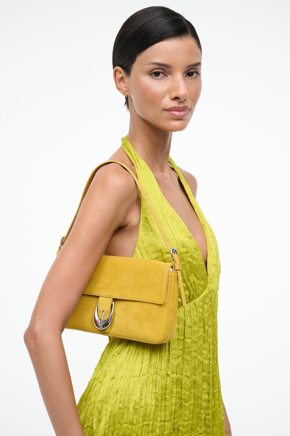 Harlow Bag Goldenrod Suede | STAUD Discount