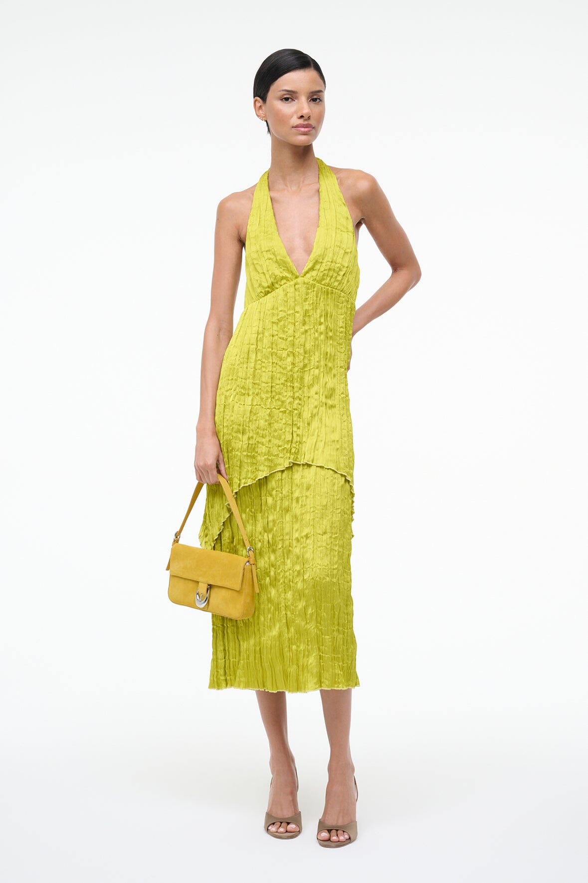 Harlow Bag Goldenrod Suede | STAUD Discount