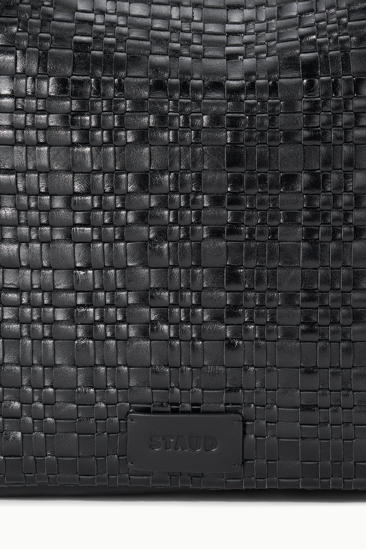 Maya Hobo Bag Black Woven | STAUD Classic
