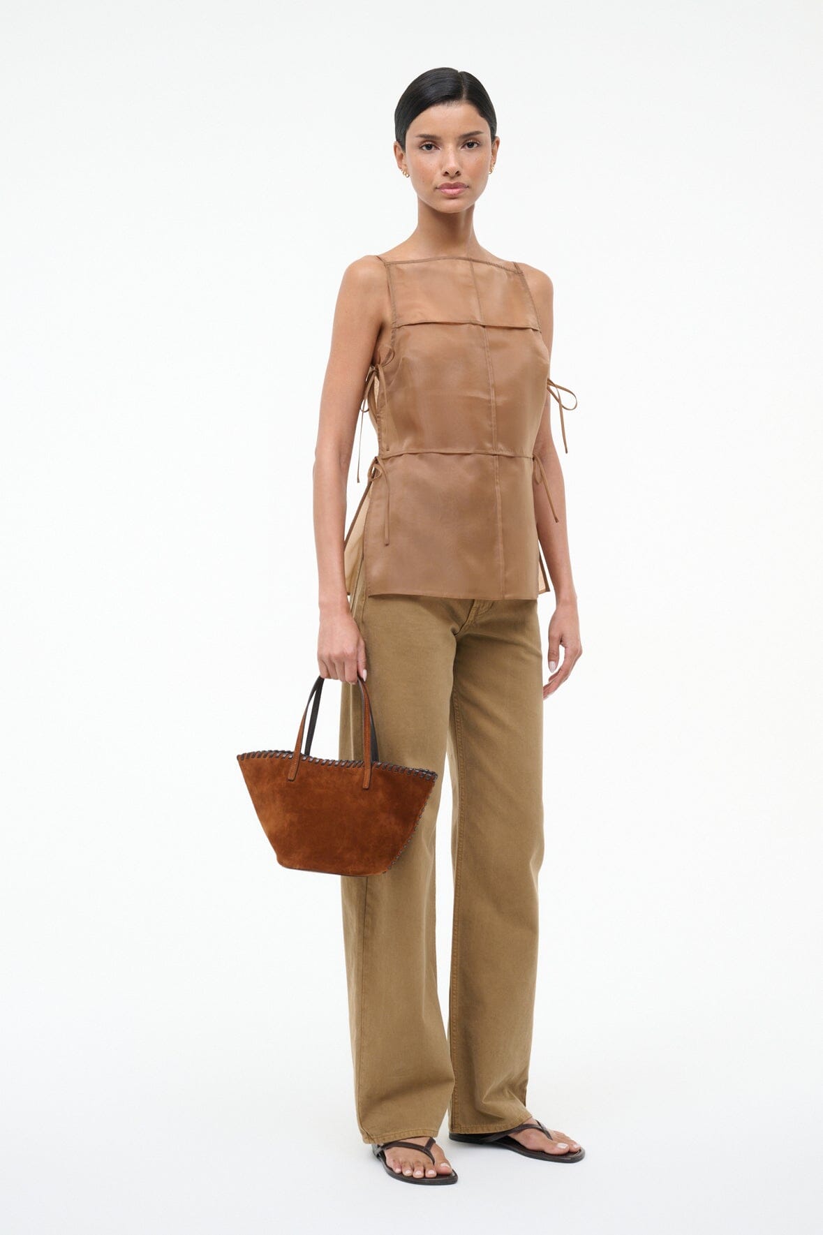 Caro Bucket Bag Tabac Suede Espresso | STAUD Special Offer