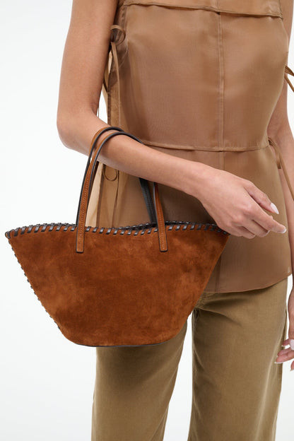 Caro Bucket Bag Tabac Suede Espresso | STAUD Special Offer
