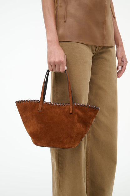 Caro Bucket Bag Tabac Suede Espresso | STAUD Special Offer
