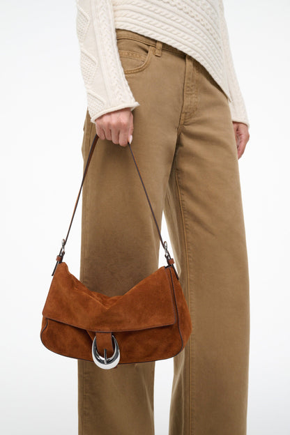 Harlow Medium Bag Tabac Suede | STAUD Great Value