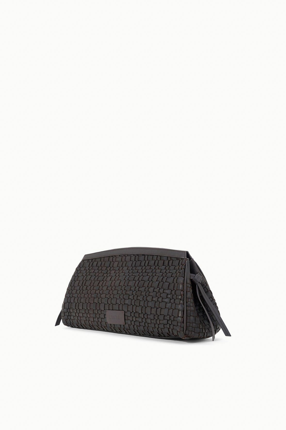 Maude Soft Clutch Espresso Woven | STAUD Quality