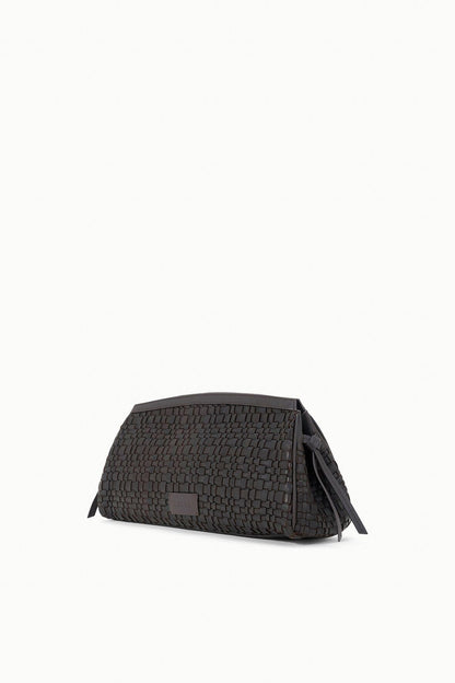 Maude Soft Clutch Espresso Woven | STAUD Quality