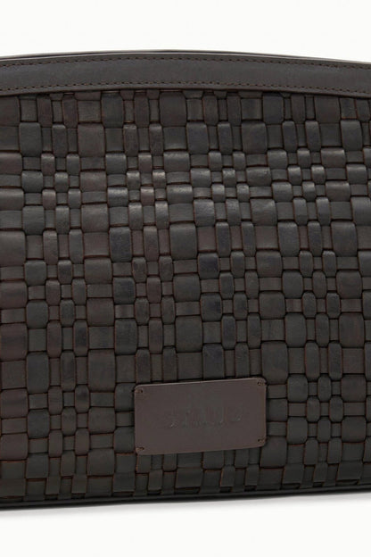 Maude Soft Clutch Espresso Woven | STAUD Quality