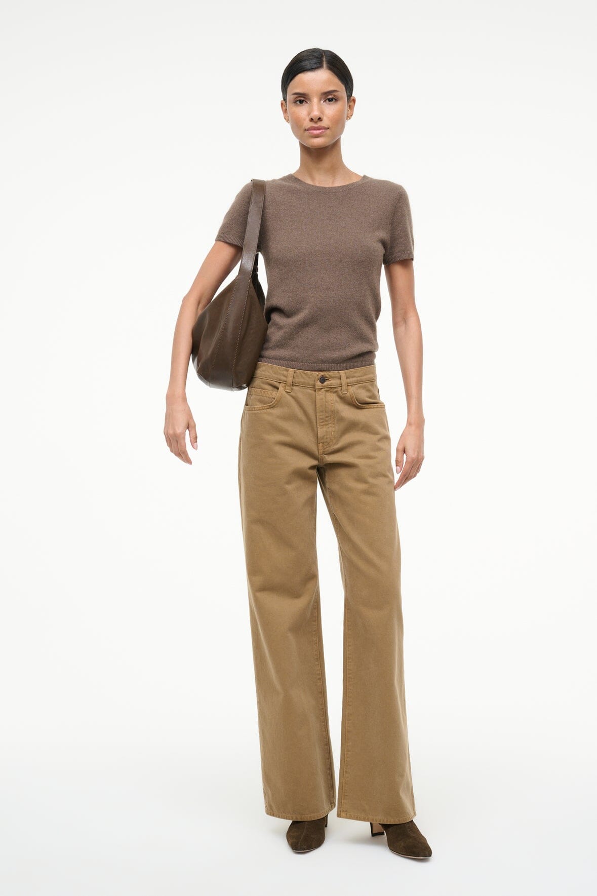 Large Demy Shoulder Bag Truffle | STAUD Exclusive
