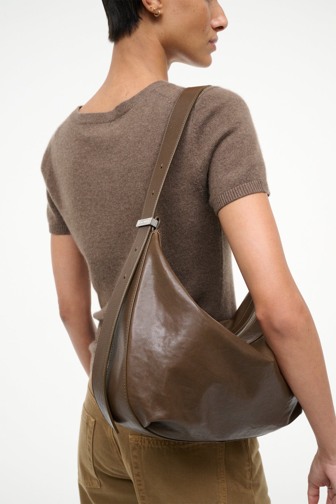 Large Demy Shoulder Bag Truffle | STAUD Exclusive