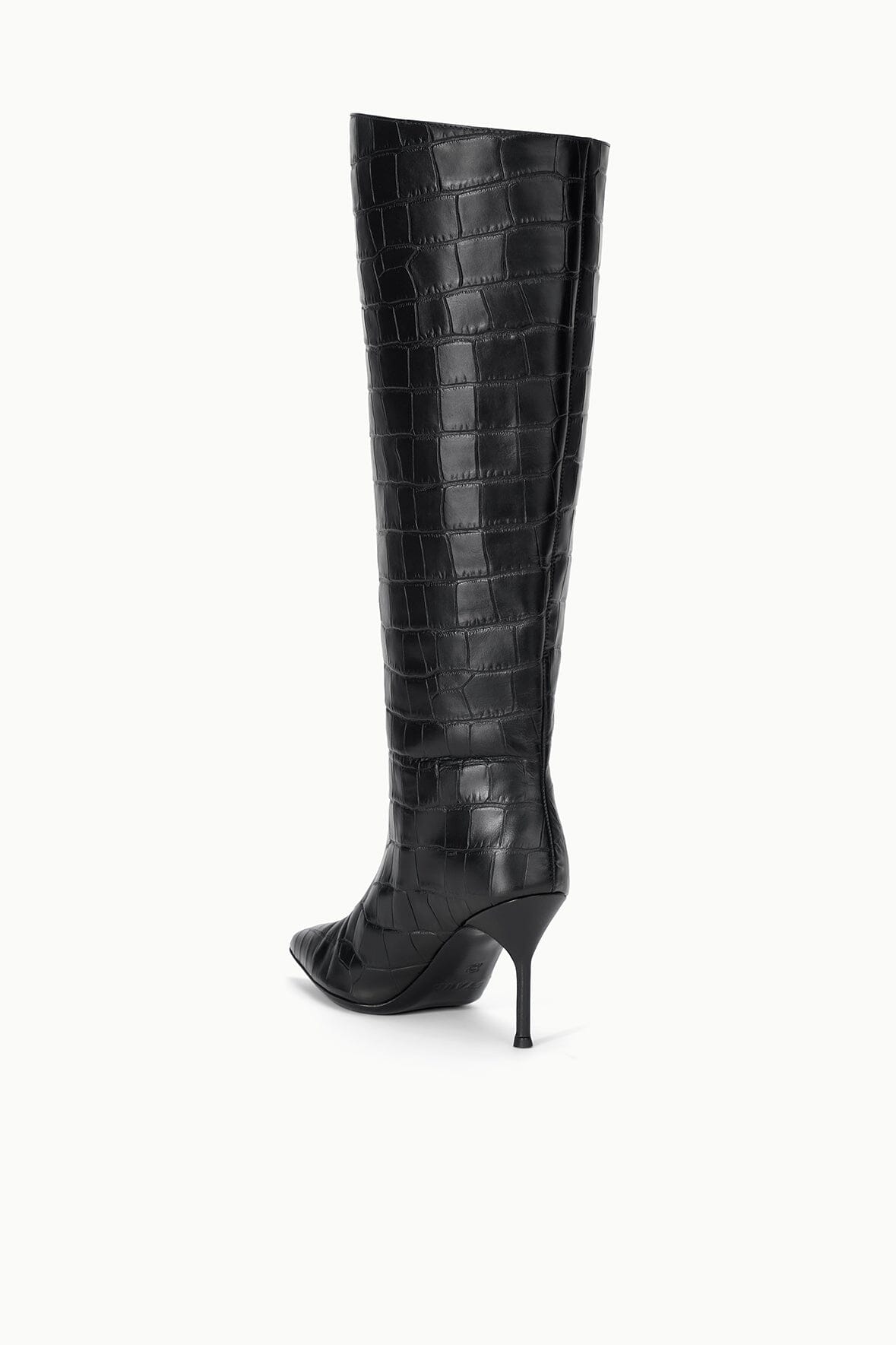 Sebastian High Heel Boot Black Croco | STAUD Sale