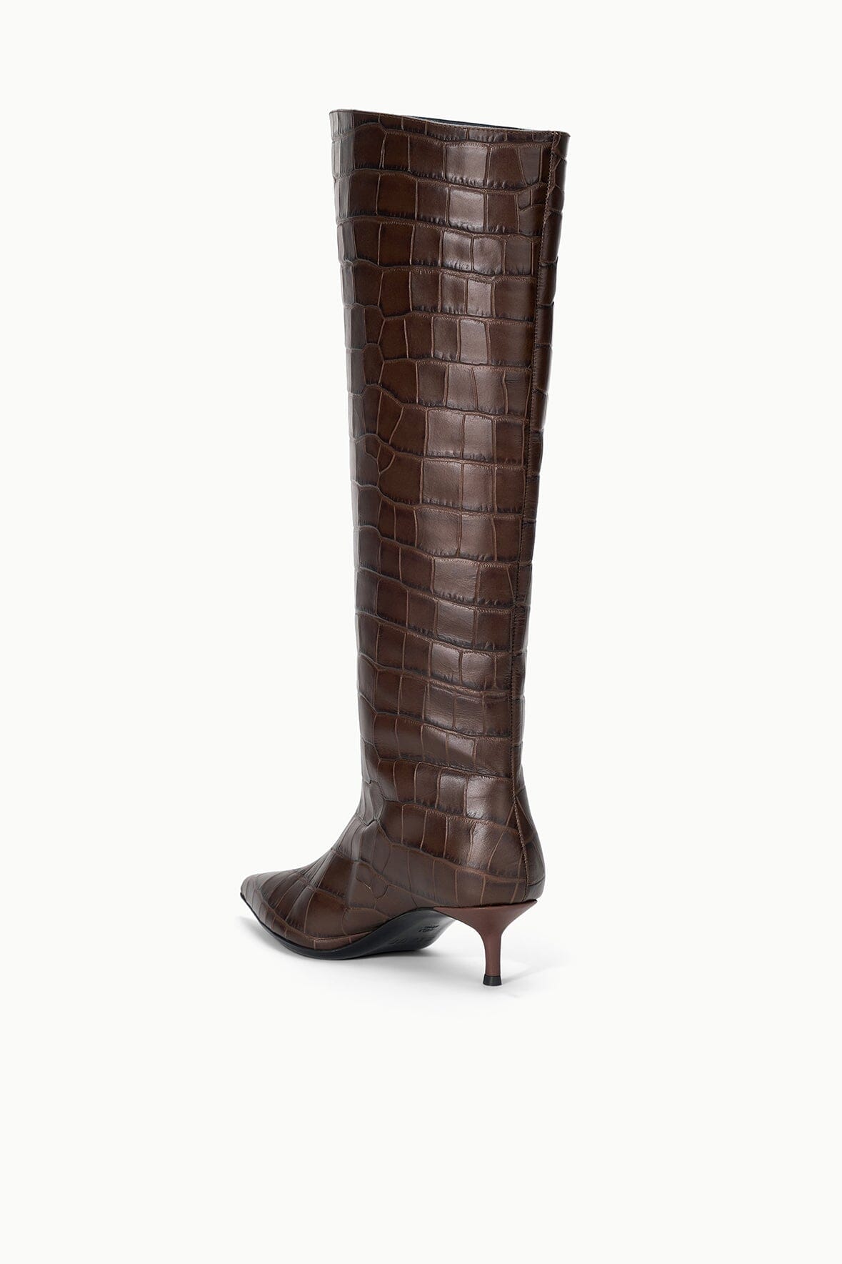 Sebastian Kitten Heel Boot Espresso Croco | STAUD Popular