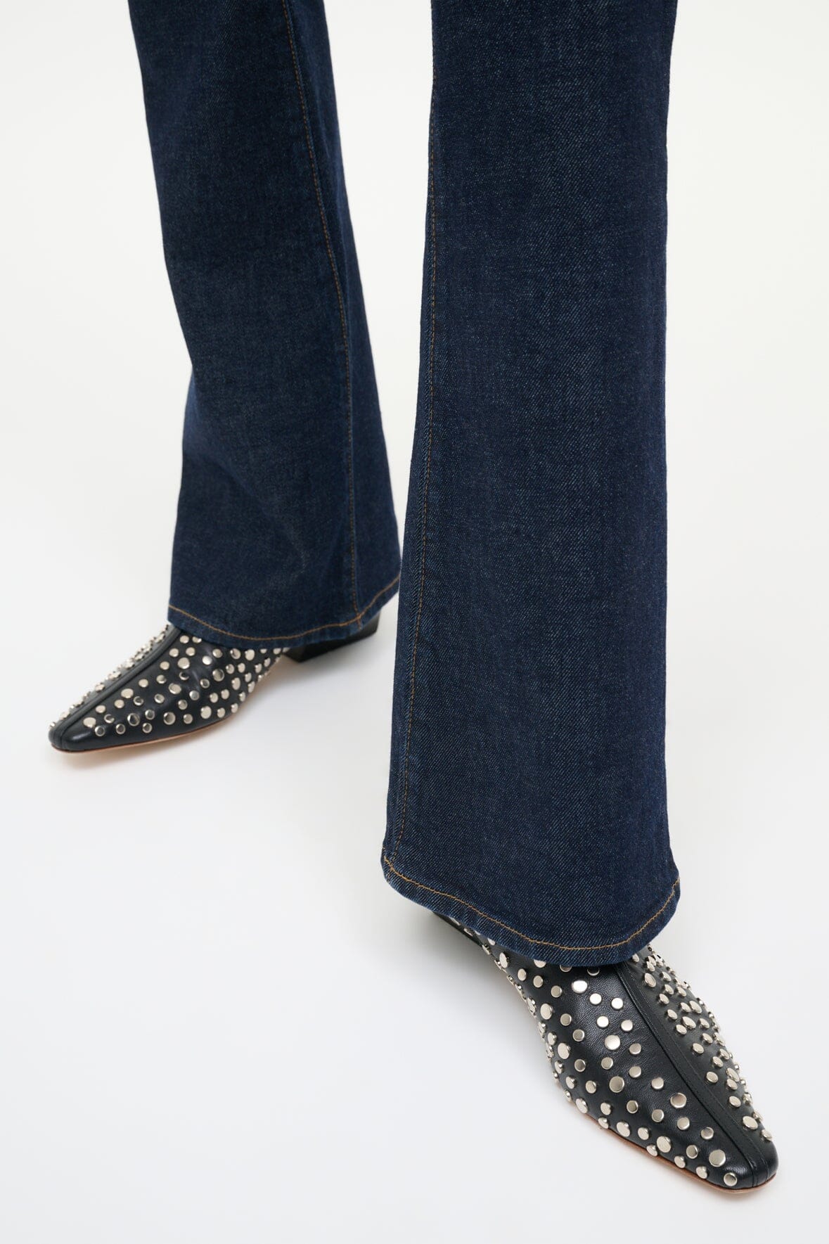 Wally Flat Ankle Boot Rivets | STAUD Classic