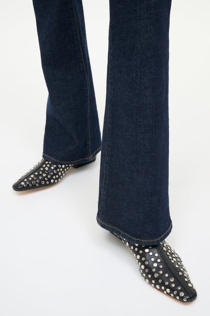 Wally Flat Ankle Boot Rivets | STAUD Classic