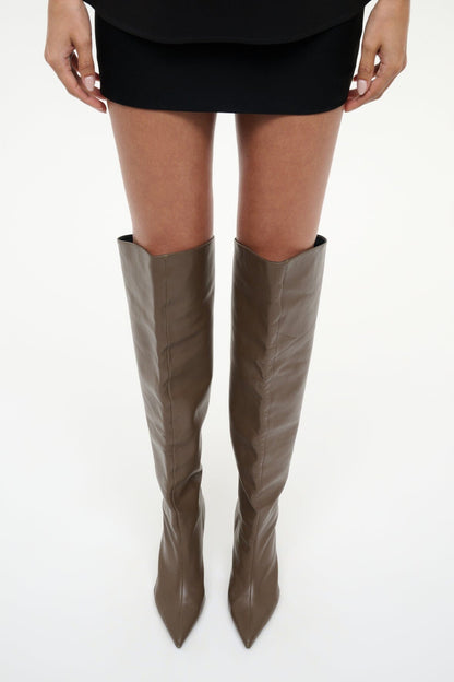 Sebastian Over The Knee Boot Truffle | STAUD Latest